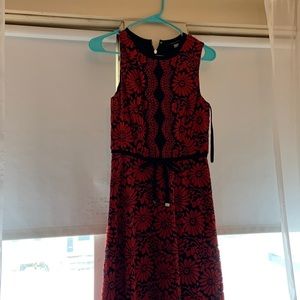 Tommy Hilfinger dress, size 2, red with embroidered floral design
